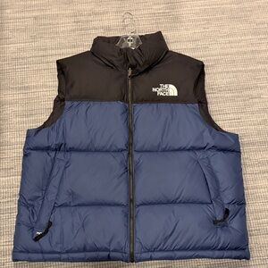 The North Face Men's Black and Blue Vest